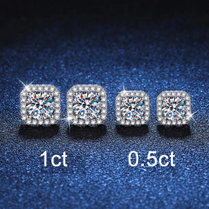 Sparkle with Real 0.5-1 Carat Moissanite Stud Earrings!
